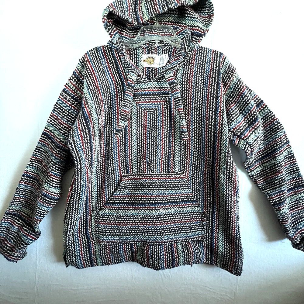 Earth Ragz Men S Hoodie Mexican Rug Baja Hippie Pullover Colorful Hooded Sweater